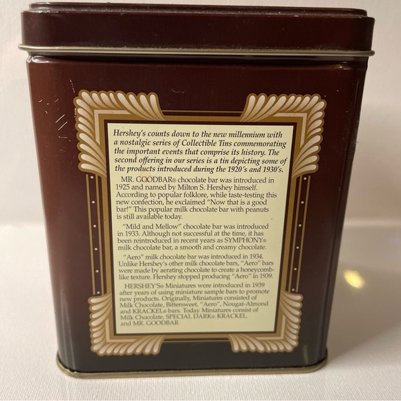 Hershey’s Vintage Tin Box with Lid 1997 Millennium Series Canister #2 - 5”x4”x4” - Picture 2 of 11